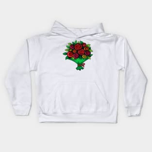 Floral bouquet kawaii Kids Hoodie